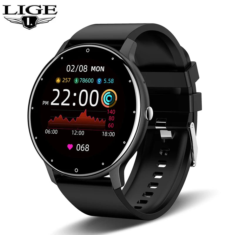 LIGE Smart Watch Men Bluetooth 5.2 Waterproof