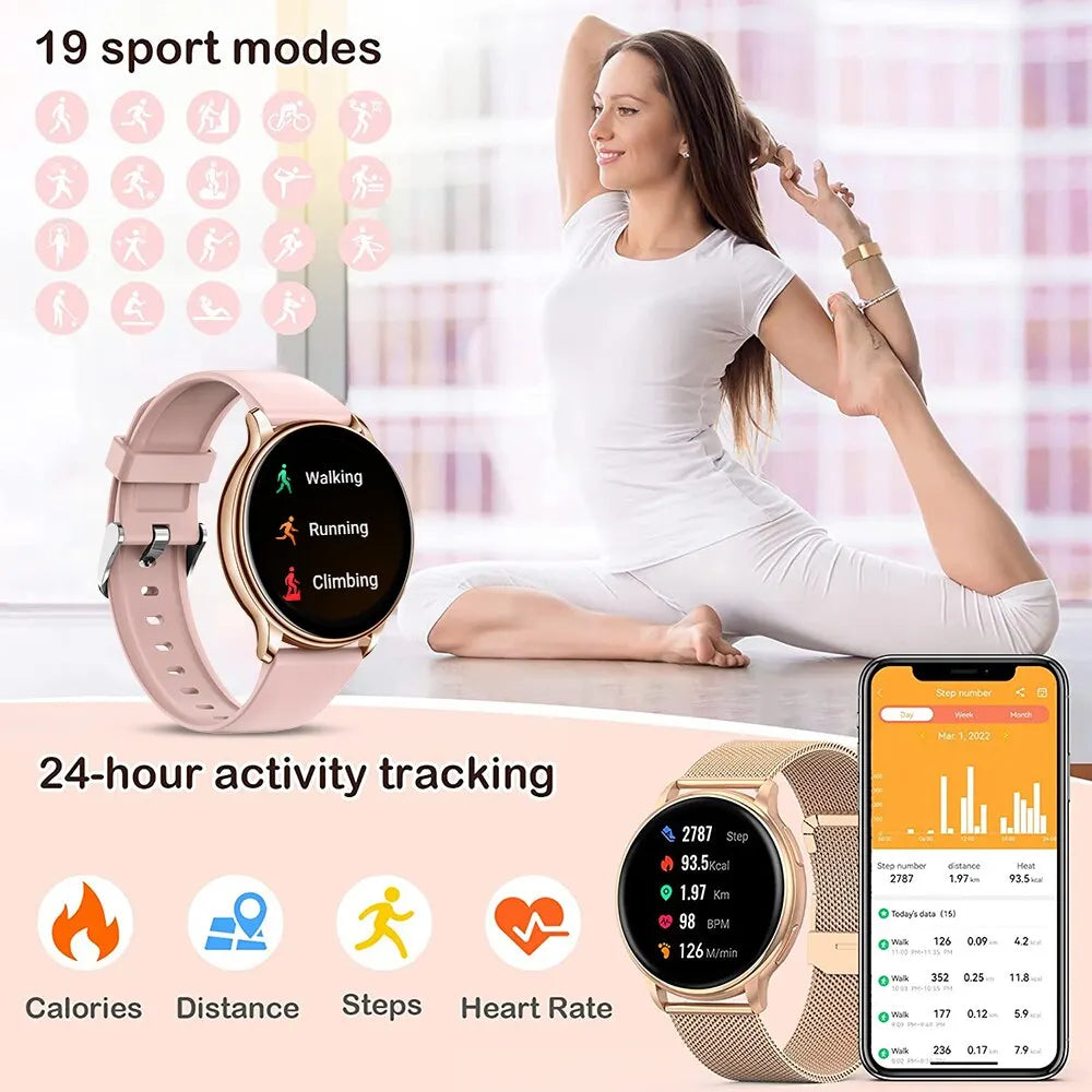 MEVADEN Bluetooth Smart Watch Women Custom Dial