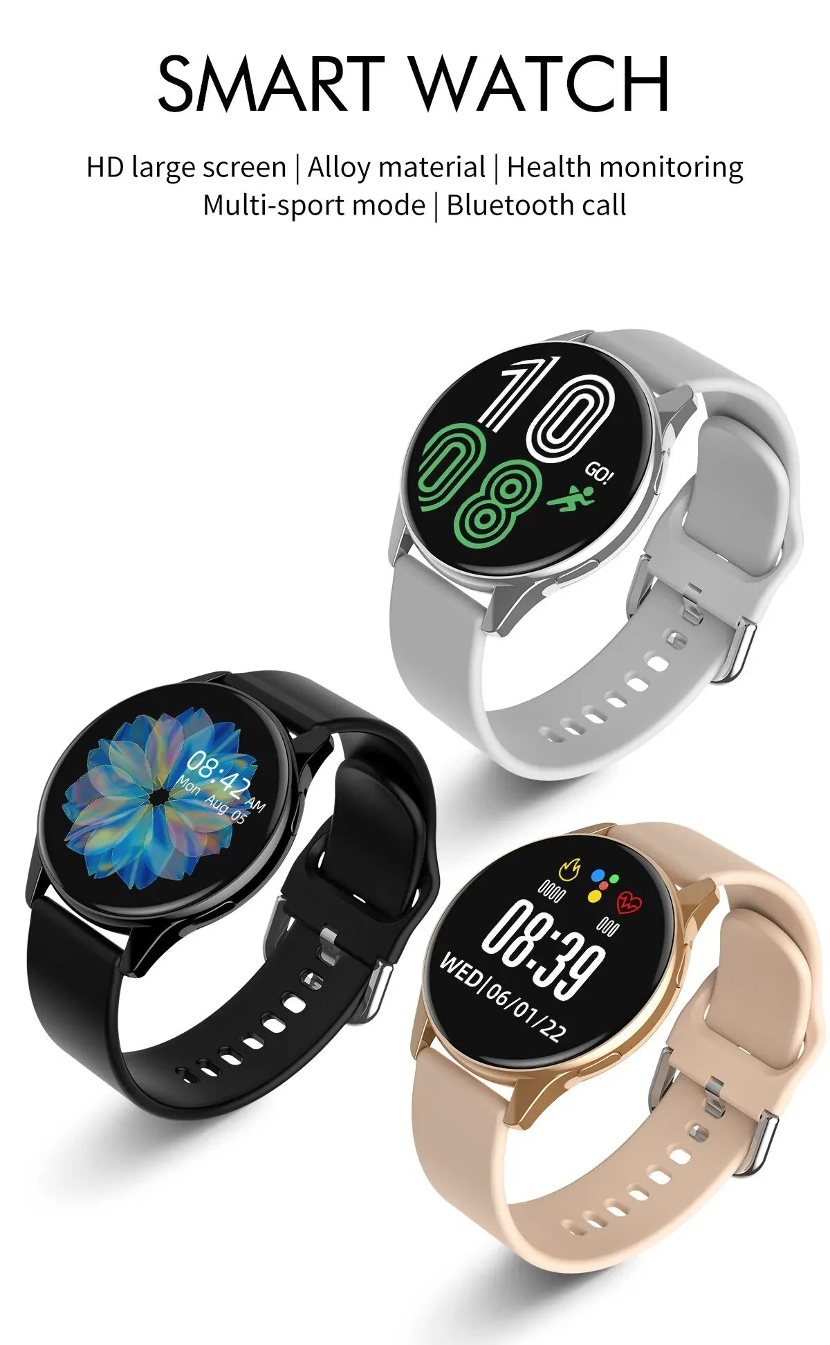 LIGE New Smart Watch 2025 Wireless Charging Smartwatch Bluetooth Calls Watches Men Women Fitness Bracelet Custom Watch Face +Box
