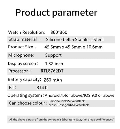 MEVADEN Bluetooth Smart Watch Women Custom Dial