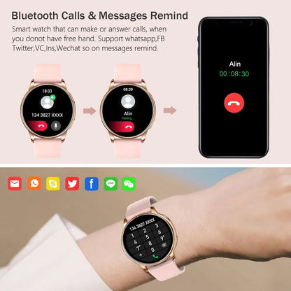 MEVADEN Bluetooth Smart Watch Women Custom Dial