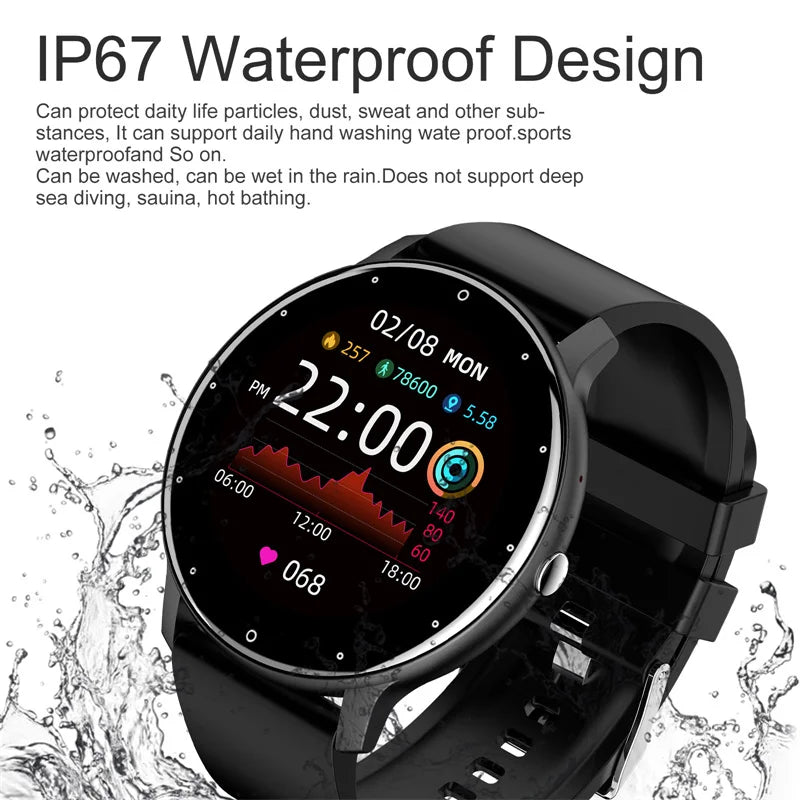 LIGE Smart Watch Men Bluetooth 5.2 Waterproof